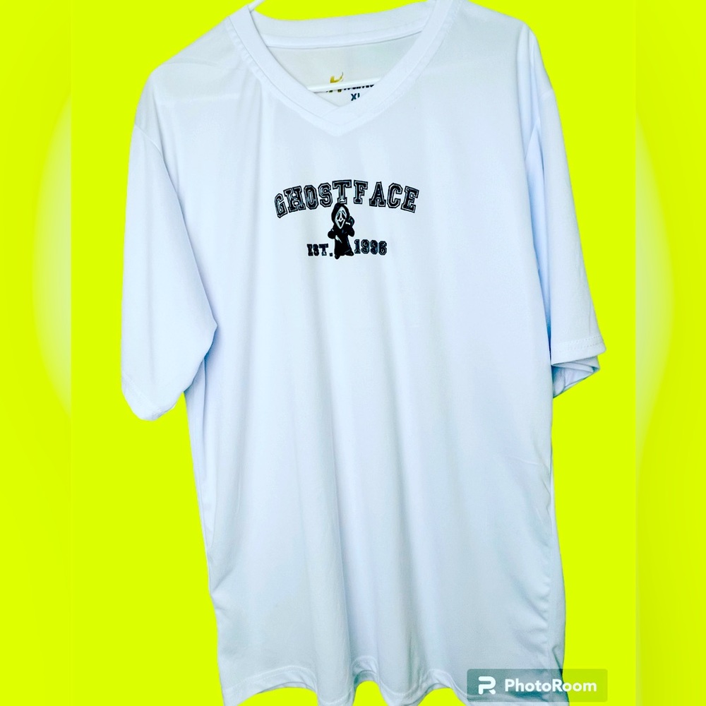Ghostface Est. 1996 Hypertech V-Neck White Shirt XL New